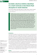 Cover page: SLC26A6-selective inhibitor identified in a small-molecule screen blocks fluid absorption in small intestine