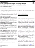 Cover page: FQHC Designation and Safety Net Patient Revenue Associated with Primary Care Practice Capabilities for Access and Quality