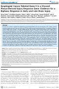 Cover page: Esophageal Cancer Related Gene-4 Is a Choroid Plexus-Derived Injury Response Gene: Evidence for a Biphasic Response in Early and Late Brain Injury