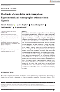 Cover page: The limits of awards for anti‐corruption: Experimental and ethnographic evidence from Uganda