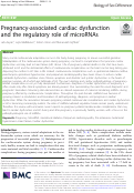 Cover page: Pregnancy-associated cardiac dysfunction and the regulatory role of microRNAs