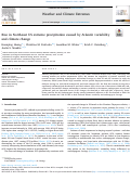 Cover page: Rise in Northeast US extreme precipitation caused by Atlantic variability and climate change