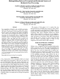 Cover page: Distinguishing Between Perceptual and Decisional Sources of Holism in Face Processing