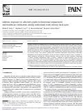 Cover page: Lifetime exposure to adversity predicts functional impairment and healthcare utilization among individuals with chronic back pain