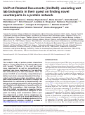 Cover page: UniProt-Related Documents (UniReD): assisting wet lab biologists in their quest on finding novel counterparts in a protein network.