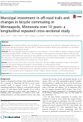 Cover page: Municipal investment in off-road trails and changes in bicycle commuting in Minneapolis, Minnesota over 10 years: a longitudinal repeated cross-sectional study