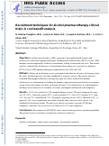 Cover page: Recruitment Techniques for Alcohol Pharmacotherapy Clinical Trials