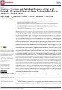 Cover page: Serologic, Virologic and Pathologic Features of Cats with Naturally Occurring Feline Infectious Peritonitis Enrolled in Antiviral Clinical Trials