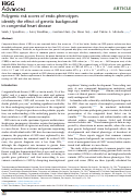 Cover page: Polygenic risk scores of endo-phenotypes identify the effect of genetic background in congenital heart disease