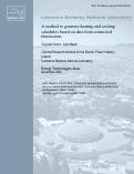 Cover page: A method to generate heating and cooling schedules based on data from connected thermostats