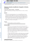 Cover page: Poliovirus: Generation, Quantification, Propagation, Purification, and Storage