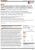 Cover page: The dipeptidyl peptidase IV inhibitors vildagliptin and K-579 inhibit a phospholipase C: a case of promiscuous scaffolds in proteins