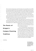 Cover page: The Roots of Oregon's Campus Planning Tradition     [The University of Oregon Science Complex]