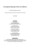 Cover page: An Integrated Hydrogen Vision for California