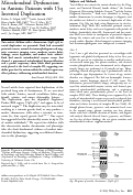 Cover page: Mitochondrial dysfunction in autistic patients with 15q inverted duplication