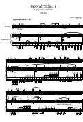 Cover page: Sonate Nr. 1