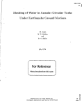 Cover page: SLOSHING OF WATER IN ANNULAR CIRCULAR TANKS UNDER EARTHQUAKE GROUND MOTIONS