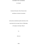 Cover page: Foreshock Transients: Their Characteristics and Effects on Particle Acceleration