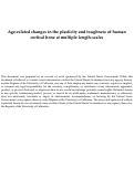 Cover page: Age-related changes in the plasticity and toughness of human cortical bone at multiple length-scales