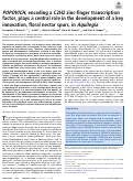 Cover page: POPOVICH, encoding a C2H2 zinc-finger transcription factor, plays a central role in the development of a key innovation, floral nectar spurs, in Aquilegia