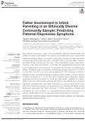 Cover page: Father Involvement in Infant Parenting in an Ethnically Diverse Community Sample: Predicting Paternal Depressive Symptoms