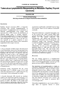 Cover page: Tuberculous Lymphadenitis Masquerading as Metastatic Papillary Thyroid Carcinoma