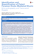 Cover page: Identification and Quantification of Patent Foramen Ovale–Mediated Shunts Echocardiography and Transcranial Doppler