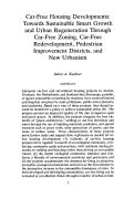 Cover page: Car-Free Housing Developments: Toward Sustainable Smart Growth and Urban Regeneration Through Car-Free Zoning, Car-Free Redevelopment, Pedestrian Improvement Districts, and New Urbanism