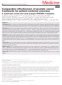 Cover page: Comparative effectiveness of prostate cancer treatments for patient-centered outcomes