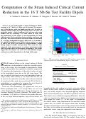 Cover page: Computation of the Strain Induced Critical Current Reduction in the 16 T Nb3Sn Test Facility Dipole