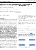 Cover page: CARES Act provider relief fund aid to dermatologists in response to coronavirus disease 2019 (COVID-19)