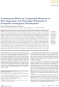 Cover page: Combinatorial Effects of Transposable Elements on Gene Expression and Phenotypic Robustness in Drosophila melanogaster Development