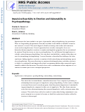 Cover page: Impulsive Reactivity to Emotion and Vulnerability to Psychopathology