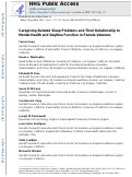 Cover page: Caregiving-Related Sleep Problems and Their Relationship to Mental Health and Daytime Function in Female Veterans