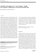 Cover page: Scientific contestations over "toxic trespass": health and regulatory implications of chemical biomonitoring