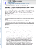 Cover page: Application of enzyme-linked immunosorbent assay to detect antimicrobial peptides in human intestinal lumen