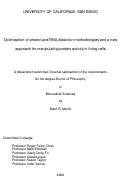 Cover page: Optimization of protein and RNA detection methodologies and a new approach for manipulating protein activity in living cells