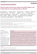 Cover page: Shared genetic basis between genetic generalized epilepsy and background electroencephalographic oscillations