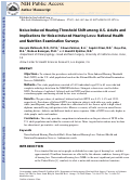 Cover page: Noise-induced hearing threshold shift among US adults and implications for noise-induced hearing loss: National Health and Nutrition Examination Surveys