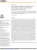 Cover page: Assessing shortfalls and complementary conservation areas for national plant biodiversity in South Korea