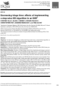 Cover page: Decreasing triage time: effects of implementing a step-wise ESI algorithm in an EHR