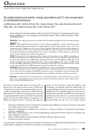 Cover page: Occupational physical activity, energy expenditure and 11-year progression of carotid atherosclerosis