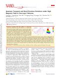 Cover page: Quantum Transport and Band Structure Evolution under High Magnetic Field in Few-Layer Tellurene