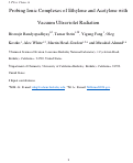 Cover page: Probing Ionic Complexes of Ethylene and Acetylene with Vacuum-Ultraviolet Radiation.