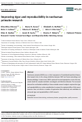 Cover page: Improving rigor and reproducibility in nonhuman primate research.