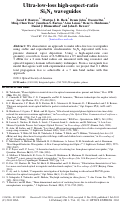Cover page: Ultra-low-loss high-aspect-ratio Si3N4 wavequides