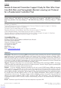 Cover page: Mobile-Enhanced Prevention Support Study for Men Who Have Sex With Men and Transgender Women Leaving Jail: Protocol for a Randomized Controlled Trial (Preprint)