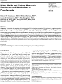 Cover page: Nitric Oxide and Carbon Monoxide Production and Metabolism in Preeclampsia