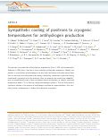 Cover page: Sympathetic cooling of positrons to cryogenic temperatures for antihydrogen production