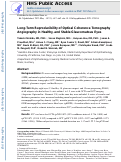 Cover page: Long-term reproducibility of optical coherence tomography angiography in healthy and stable glaucomatous eyes